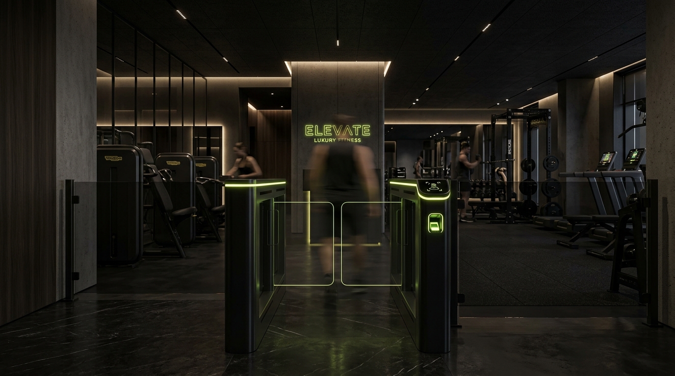 Luxury Gym Biometric Entrance